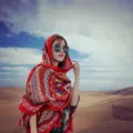 Red ethnic style printed shawl scarf accessory for desert travel and sun protection - 180x100cm / Vintage Dark Red