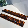 Acrylic American Mahjong pushers with elegant tortoiseshell pattern and scalloped edges - 17.5 Inch 4 Pieces/Pack / Tortoise