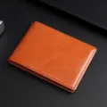 Slim brown faux leather driving license and car document holder sleeve - Tan