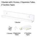 12-Zoll klares Wandregal aus Acryl für Schallplatten inklusive Montagematerial-Set - Mit Schrauben und Klebepads / 12 Zoll / Transparent