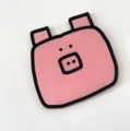 Sottobicchiere in acrilico a forma di maialino rosa, accessorio da tavolo resistente - Maiale Rosa