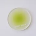 Frosted acrylic coaster with green gradient and Heart Clear text on white background - HEART CLEAR Printed Style / Green