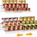 Expandable 3-tier acrylic spice rack and pantry organizer for kitchen cabinet storage - Multi-layer Storage Rack