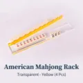 17,5-Zoll magnetische Acryl-Mahjong-Lineale und Drücker in Klar und Gelb im Set - 4er-Set-17,5 Zoll / Transparentes Gelb