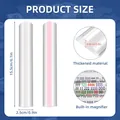 Buscador de líneas Mahjong de acrílico rosa con lupa, longitud 15,5 cm para lectura fácil - 2 Piezas/Juego / Rosa