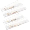 Set of 4 transparent acrylic mahjong tile racks with shell pattern edges - Clear
