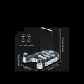 Clear acrylic display stand for plates, bowls and tea cakes with anti-slip pads 12x9x11cm - Small Transparent