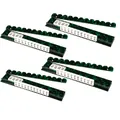Professional set of 4 green acrylic mahjong racks and pushers for American Mahjong game - 17.5 Inch 4 Pieces/Pack / Tortoiseshell Green