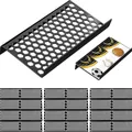Set de soportes modulares de acrílico negro para tarjetas coleccionables y deporte - Estilo de Panal / Negro