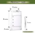 Enclos pour reptiles en acrylique transparent 4x4x8 pouces avec pince de 5 pouces - Vertical / 1 Pièce
