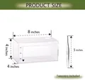 Terrarium en acrylique transparent 8x4x4 pouces avec pince de 5 pouces incluse - Horizontal / 1 Pièce