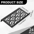 24-teiliger modularer schwarzer Acryl-Displayständer für Sammelkarten mit Wellendesign - Wolkenstil / Schwarz