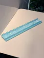20-inch light blue marbled acrylic American Mahjong pusher rack for professional game play - Pearl Blue
