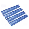 Premium set of 4 blue marbled acrylic American mahjong tile pushers and rulers 20 inch - Pearl Dark Blue