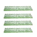 Professional set of 4 marbled green acrylic American mahjong pushers for games - Pearl Green