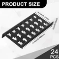 Modularer Sammelkartenständer aus schwarzem Acryl mit 24 Schlitzen in Blitzform - Blitz-Stil / Schwarz