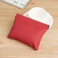Red lychee pattern faux leather mini coin purse with squeeze top metal clip closure - China Red