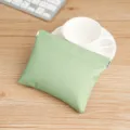 Light green lychee textured mini coin purse with metal spring closure for keys and coins - Light Green