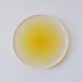 Minimalist frosted acrylic coaster with yellow gradient for stylish cafe decor settings. - Blank Style / Yellow