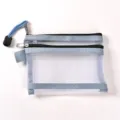 Portable blue double-layer transparent mesh storage pouch for coins, ID and travel cards - Layered Style / Blue