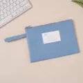 Morandi blue B4 waterproof Oxford cloth document bag with index card slot - Single Layer (Foldable Handheld) / A5 / Blue