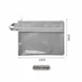 Grand sac de rangement gris transparent imperméable voyage 23x18cm - XL / Gris