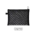Schwarze transparente Netztasche mit beflocktem Herzmuster in großer Kapazität - L / Schwarz