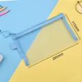 Durable blue transparent mesh pencil case for student stationery storage, 205x115mm size - Single Layer / Blue