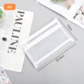 White double-layer mesh storage bag for stationery, dimensions 20.5 x 13 cm, SKU A6 - A6 Small / White