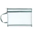 Portable double layer A4 nylon mesh document bag with zipper closure for students - A4 single layer / Morandi + Gray