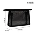 Small black mesh makeup bag for travel, portable cosmetic pouch sized 16x12x5cm - Small Size (8003)