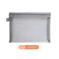 Large gray mesh storage bag for stationery and cosmetics, dimensions 24x18cm pouch - L / Gray