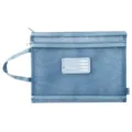 Transparent mesh A4 document bag student subject file organizer double layer zipper storage bag - Double Layer Comprehensive (Blue)