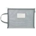 Transparent mesh A4 document bag student subject file bag large capacity zipper storage - Single Layer Chinese