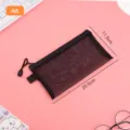 Black A6 mesh nylon storage pouch for stationery and exam supplies 20.5x11.5cm - A6 Small / Black