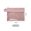 Sac de rangement extra large en filet rose à deux couches pour produits de voyage - XL / Rose