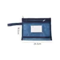 Blue mesh document pouch with zipper and dimensions 24.5x18.5cm for A5 storage - A5 Double Layer / Blue