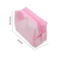 Rosa Nylon-Netz-Kosmetiktasche für Make-up, 16 cm x 10,5 cm tragbare Reisetasche - 16*10.5*7cm / Rosa