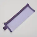 Durable lightweight purple mesh makeup brush storage pouch for portable travel organization - Purple