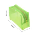 Neongrüner Kosmetikbeutel aus Nylon-Netzgewebe für Reisen 16x10,5 cm - 16*10.5*7cm / Grasgrün