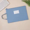 Durable B4 size blue waterproof oxford document bag with handle and front index card slot - Single Layer (Handheld) / A4 / Blue
