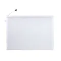 Durable white A4 transparent nylon mesh zipper bag for office document and bill storage - A3 (43x31) / White