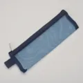 Slim blue mesh portable storage bag for makeup brushes and eyeliner with zipper - Blue