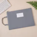 Gray B4 oxford portable document bag with handle and index label pocket - Single Layer (Handheld) / A4 / Gray