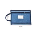 Blue A4 mesh document bag with double zippers, carrying handle and 34x25cm dimensions - A4 Double Layer / Blue