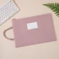 Durable waterproof B4 Oxford fabric document bag in mauve pink with handle and index - Single Layer (Handheld) / A4 / Pink