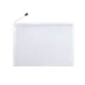 Transparent white A4 nylon mesh document bag with zipper closure for office organization. - B4 (38x27.5) / White
