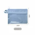 Grand sac de rangement imperméable bleu clair à double couche pour accessoires 23x18cm - XL / Kaki