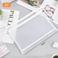 White A4 mesh nylon document pouch with double zipper layers, sized 33x25cm for storage - A4 Large / White
