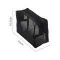 Tragbare schwarze Netz-Kosmetiktasche Reise-Aufbewahrungsbeutel 16x10,5 cm - 16*10.5*7cm / Schwarz